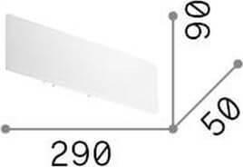 Actual product image Ideal lux ZIG ZAG LED wall light 12.5W black warm white 179315 (1450 lm)