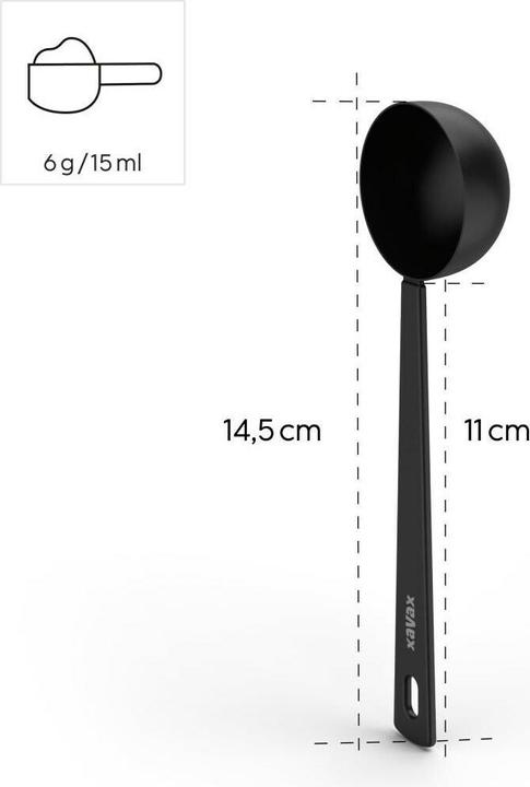 Immagine prodotto Xavax Lotti di caffè, 6 g/15 ml - quantità per tazza, lunghezza 14,5 cm, acciaio inox, nero