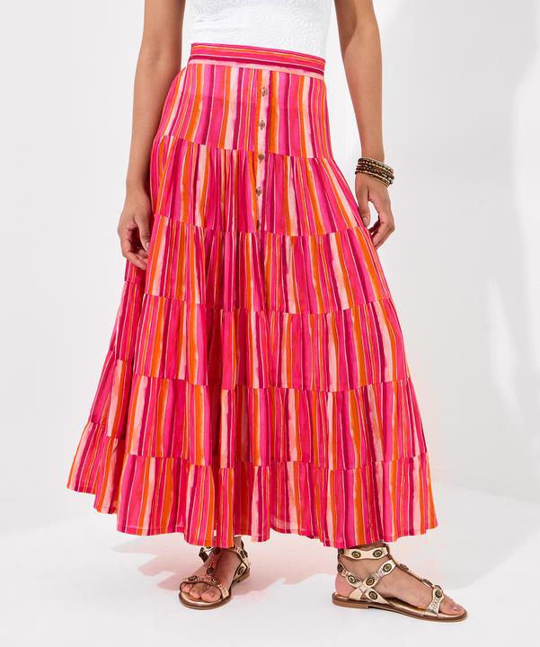 Produktbild Joe Browns Striped Flowy Tiered Modal Maxi Skirt (42)
