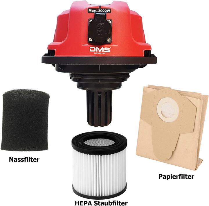 Image du produit DMS Aspirateur industriel de 2300 watts Jaune (Aspirateur eau et poussière)