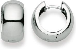 Natsumi Schmuck Klappcreolen Weissgold 18K/750 Ø 14mm gerundet (750/18 K Weissgold)