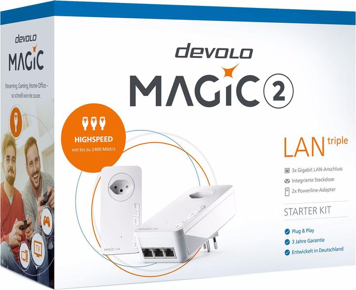 Actual product image Devolo Magic 2 LAN triple starter kit (2400 Mbit/s)