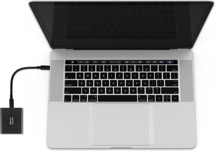 Actual product image PNY SSD EliteX-PRO 500 GB External Drive, Black (PSD0CS2260-500-RB) (500 GB)