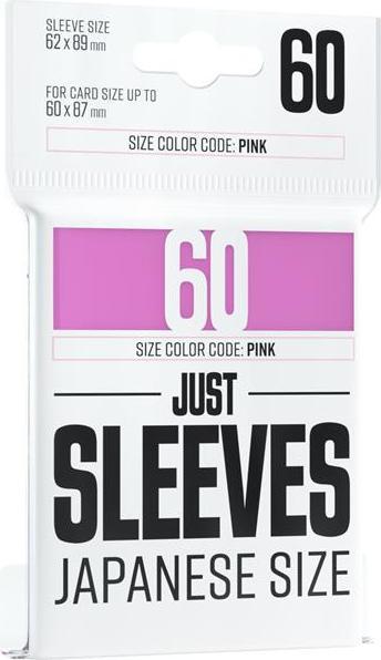 Actual product image Gamegenic GGX10019ML - Just Sleeves - Japanese Size, pink (60 Sleeves)