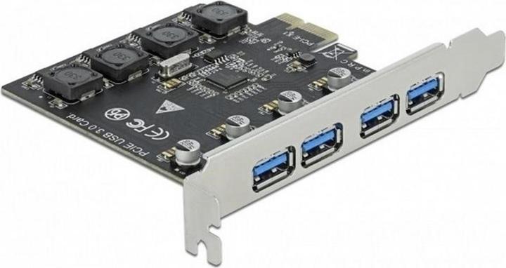 Delock Carte PCI Express x1 vers 4 prises USB externes de type A USB SuperSpeed (USB 3.2 Gen 1)