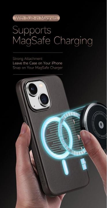 Actual product image Dux Ducis Naples Series Genuine Leather Case (Apple iPhone 14 Plus)