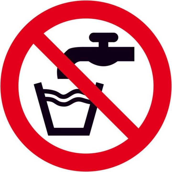 Actual product image SafetyMarking Prohibition sign No drinking water