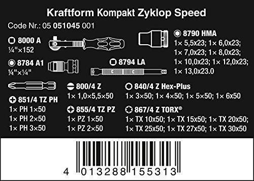 Nährwerte und Zutaten Wera Kraftform Kompakt Zyklop Speed
