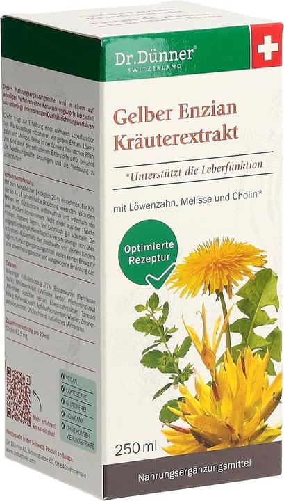 Produktbild Dr. Dünner Dünner Gelber Enzian Kräuterextrakt Fl 250 ml (1 Stück, Flüssigkeit, 470 g)