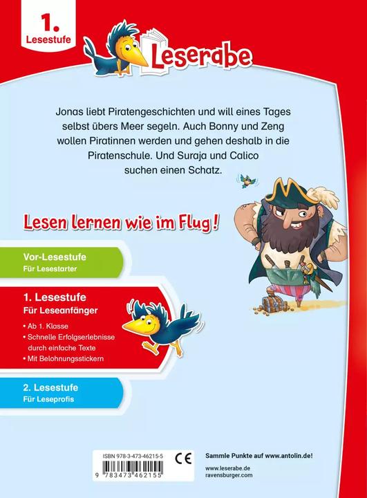 Produktbild Ravensburger Wilde Piratenabenteuer - Leserabe ab 1. Klasse - Erstlesebuch für Kinder ab 6 Jahren (Deutsch, Martin Klein, Alexandra Langenbeck, 2022)