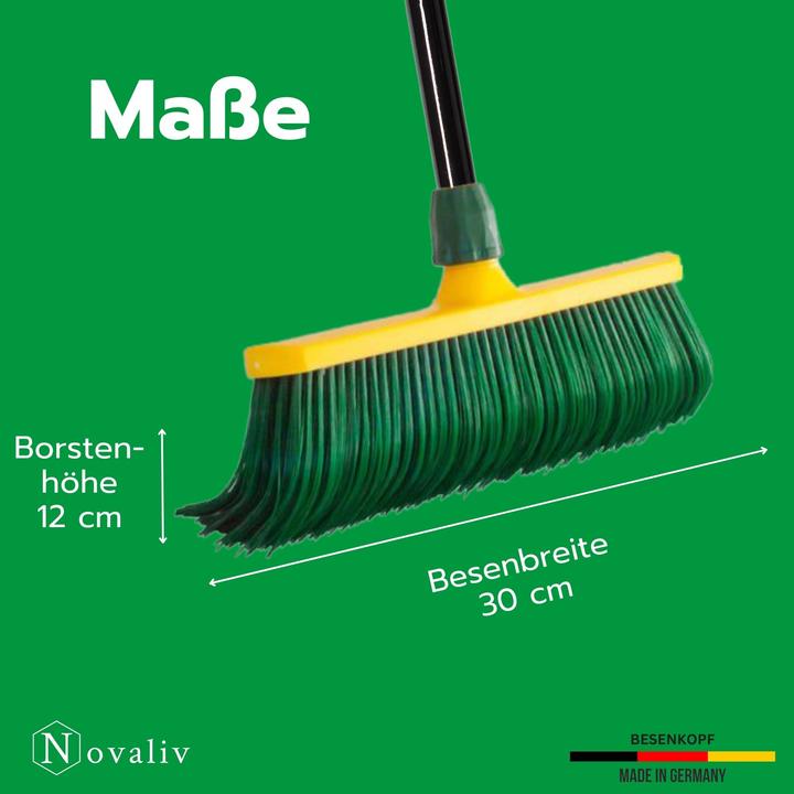 Produktbild Novaliv 2X Premium Krallenbesen mit Stiel 30cm, Spezialbesen gebogenen Borsten Kunststoffkopf -Ideal (1 Stk.)
