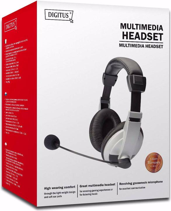 Actual product image Digitus multimedia headset (ANC, Cable)