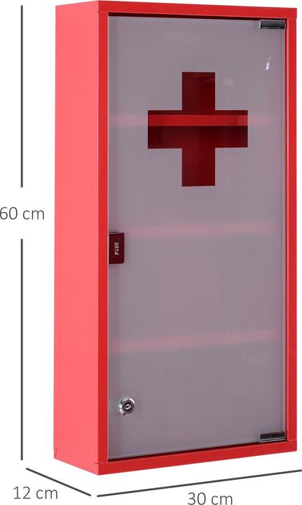 Produktbild Homcom Medizinschrank zum Abschliessen (30 x 12 x 60 cm)