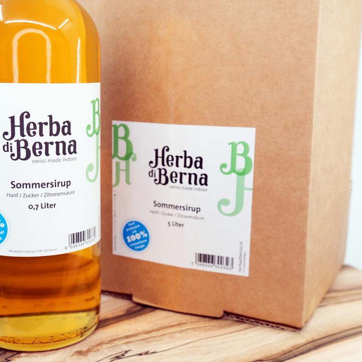 Actual product image Herba di Berna Hemp syrup Summer syrup (1 x 500 cl)