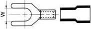 Image du produit Velleman Forked Spade Blue 6.4Mm