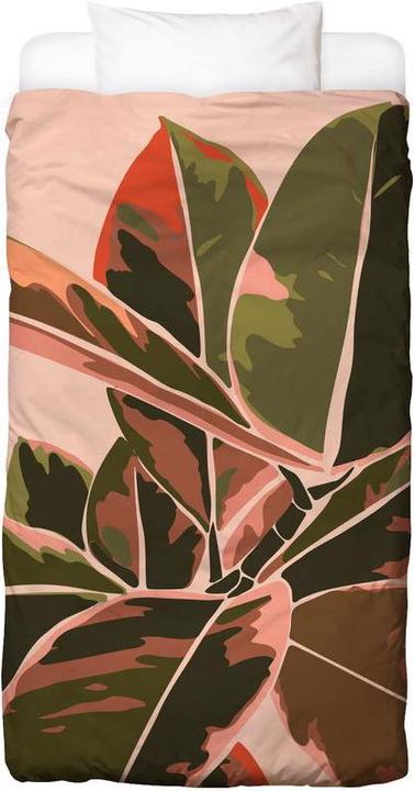 Juniqe Pianta IV - Foglie e piante (Set di biancheria da letto, 160 x 210 cm, 50 x 70 cm)