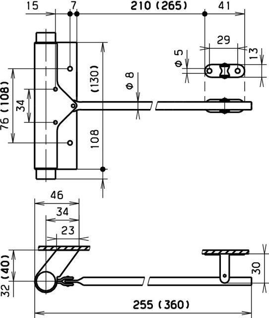 Produktbild Fridavo Federtürschliesser 15 f. Korridortüren Grösse 2 35 kg vernickelt (Zimmertür, Indoor)