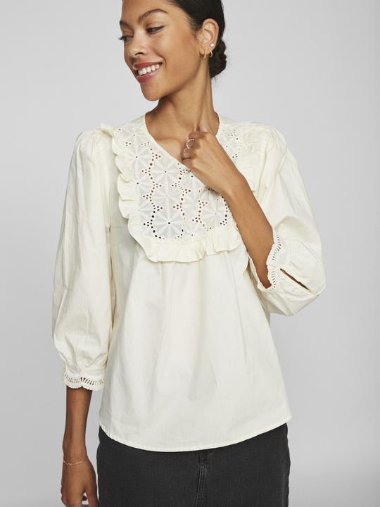 Actual product image Vila Round neck top with 3/4-length sleeves (40)