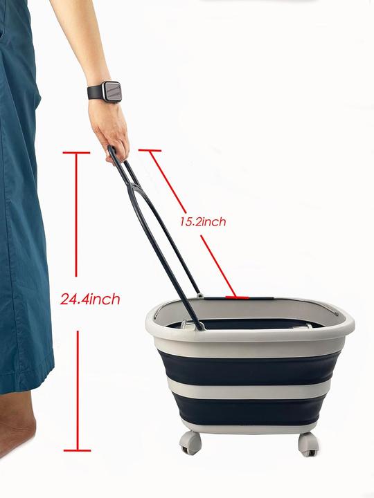 Actual product image Sammart Wäschekorb klappbar mit Griff und Rädern (2 Stück) (17 l)