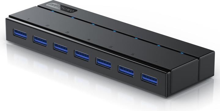 Primewire Aktiver 7 Port USB 3.2 Gen1 Hub mit Netzteil (USB-A, 7 Ports)