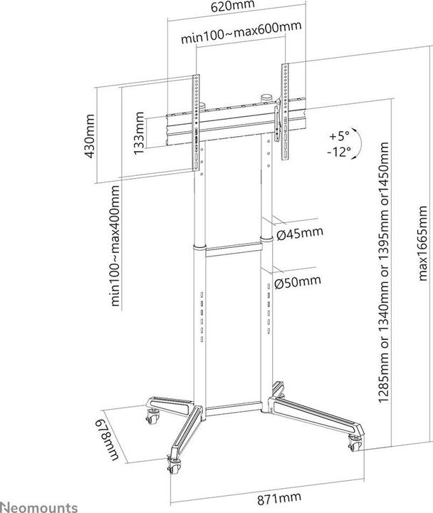 Actual product image Neomounts FL50-540BL1 (Universal, 70", 50 kg)