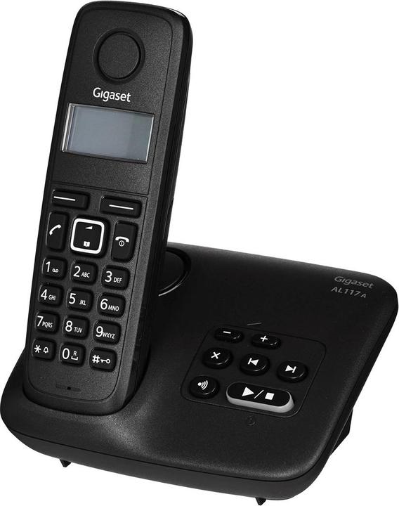 Actual product image Gigaset SIEMENS WIRELESS PHONE AL117A BLACK (S30852-H2826-D201)