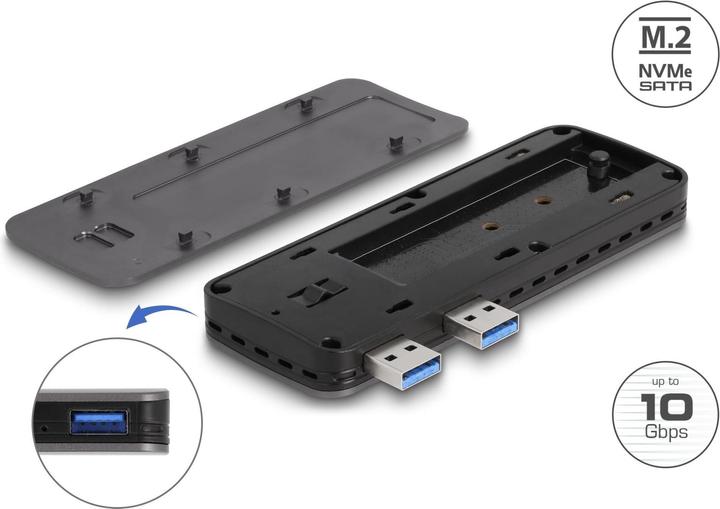 Immagine prodotto Delock Custodia USB 3.2 Gen 2 per PlayStation®5 con slot M.2 NVMe (M.2)