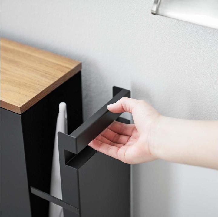 Produktbild Yamazaki Auszieh-Regal mit Holzablage TOWER (140 x 56 x 55 cm)