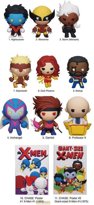Monogram Int. Marvel PVC-Taschenanhänger X-men Classic Series 2 Display (24)