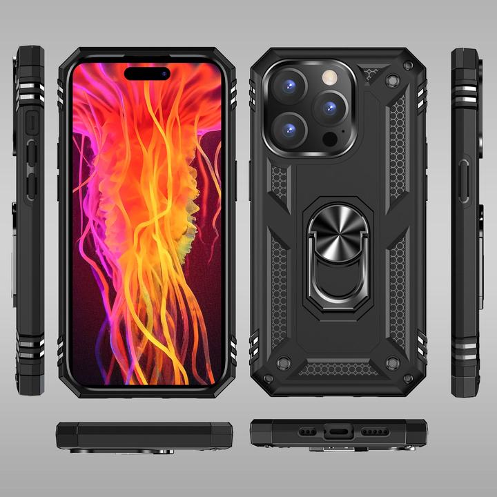 Actual product image Nalia Shockproof Military Style Ring Cover (Apple iPhone 15 Pro)