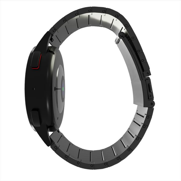 Actual product image Strap-it Luxe titanium smartwatch bandje - geschikt voor Fossil Gen 5 / Gen 5e 44mm / Gen 6 44mm - donkergrij (Titanium)
