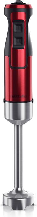 Produktbild Arendo Stabmixer 1000W mit DC Motor, Edelstahl Pürierstab, Turbotaste, abnehmbarer Mixfuss, Rot