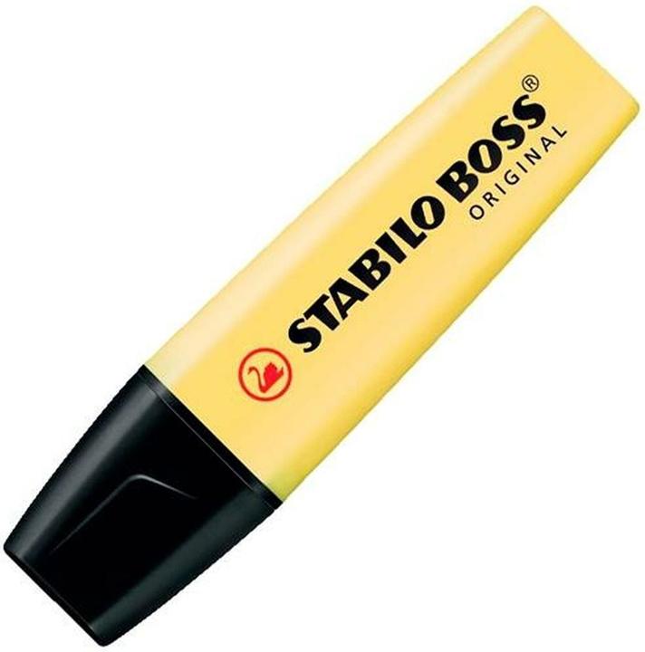 Actual product image STABILO Highlighter - BOSS ORIGINAL Pastel - Pack of 10 - powdery yellow (Yellow, 10 x)