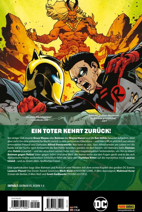 Actual product image Panini Batman vs. Robin (German, Scott Godlewski, Frank Rehfeld, Mahmud Asrar, Mark Waid, 2023)