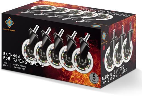 Produktbild Deltaco Gaming Rainbow Casters