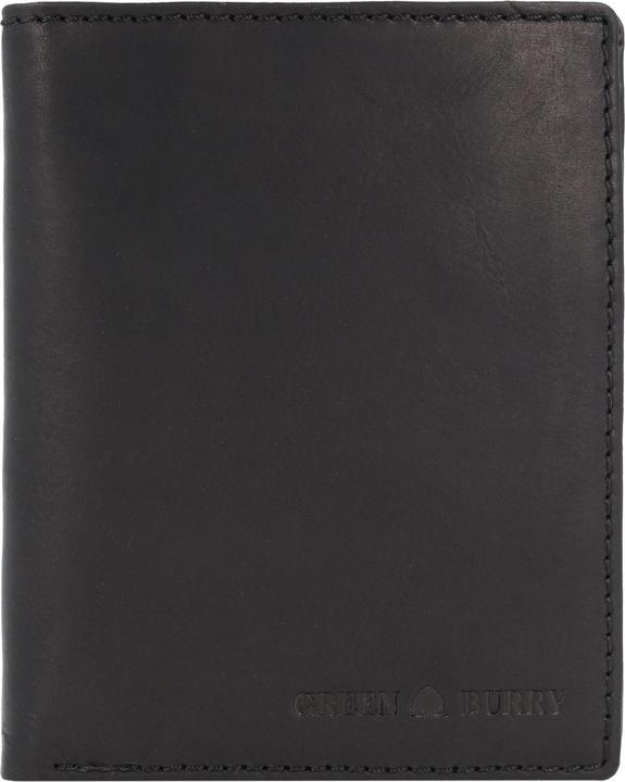 Produktbild Greenburry Pure Black Geldbörse RFID Schutz Leder 10.5 cm