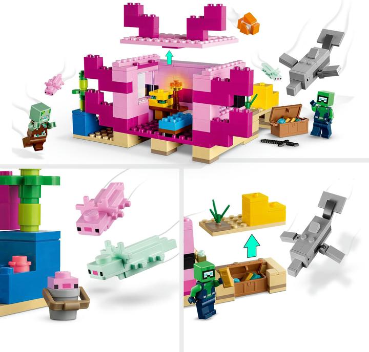 Actual product image LEGO The Axolotl House (21247, LEGO Minecraft)