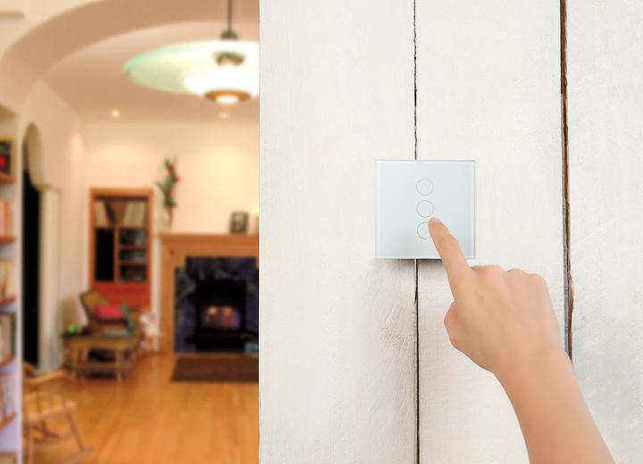 Image du produit Luminea Interrupteur et variateur de lumière tactile, compatible avec Amazon Alexa et Google Assistant.