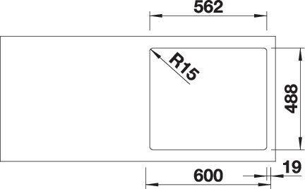 Produktbild Blanco Etagon 6 (Einbauspüle, 51 cm, 58.40 cm)