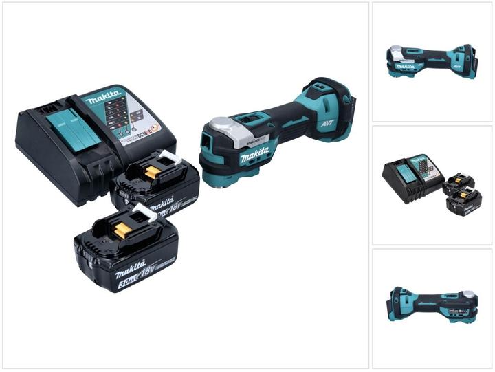 Produktbild Makita DTM 52 RF Akku Multifunktionswerkzeug 18 V Starlock Max Brushless + 2x Akku 3,0 Ah + Ladegerä