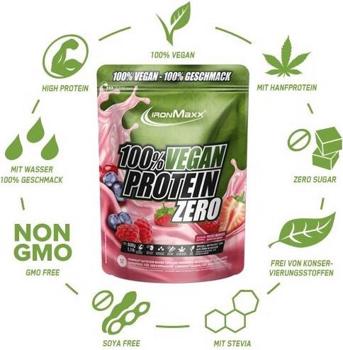 Image du produit IronMaxx 100% Vegan Protein Zero (Mélange de baies, 1 pcs)