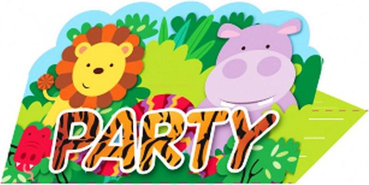 Immagine prodotto Amscan Biglietti d'invito e buste Jungle Friends (confezione da 8)