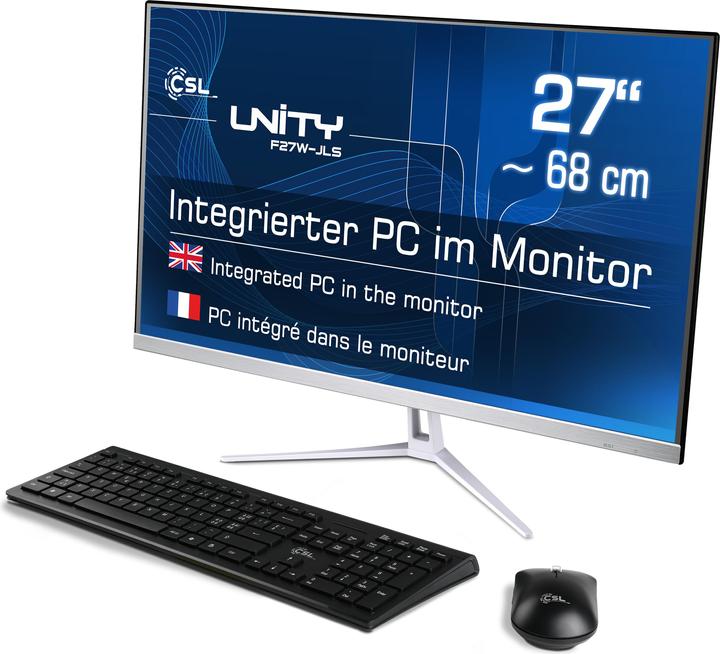 Actual product image CSL All-in-One-PC Unity F27W-JLS / 256 GB / 16 GB RAM / Win 11 Home (Intel Celeron N5100, 16 GB, 256 GB, Intel UHD Graphics)