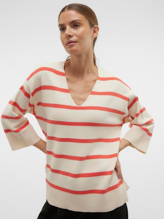 Produktbild Vero Moda V-Ausschnitt Tief angesetzte Schulter Pullover Strickpullover (XL)