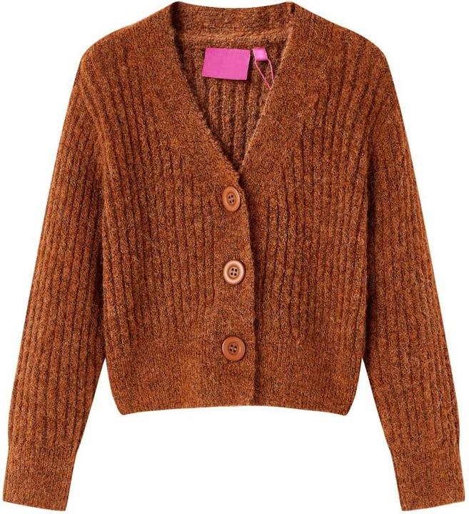 Image du produit VidaXL Cardigan pour enfants Cognac 140,Composition : 17% Acrylique. 63 (140)