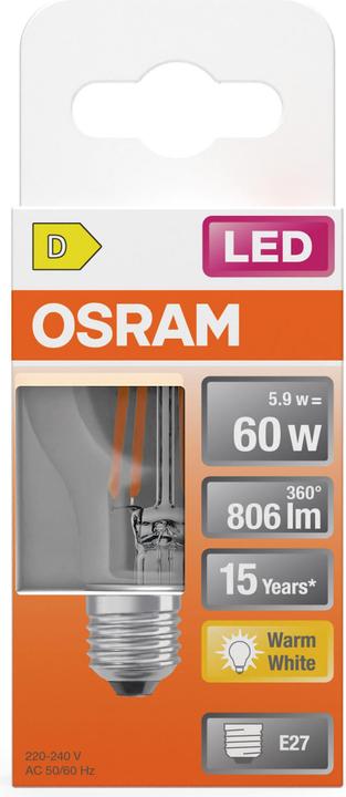 Produktbild Osram Led Retrofit Classic P (E27, 60 W, 806 lm, 1 x, D)