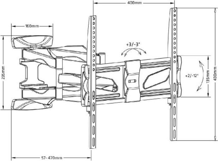 Image du produit Maclean MC-781 Support TV (70 pouces) (Mur, 70", 45 kg)