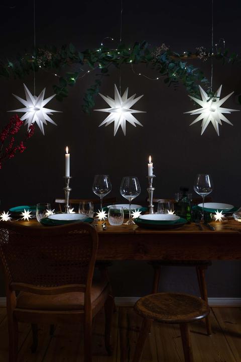 Produktbild Novaliv Weihnachtsstern Dekostern | 40cm WEISS | Innen und Aussen |für Glühbirne E14 Gewinde mit