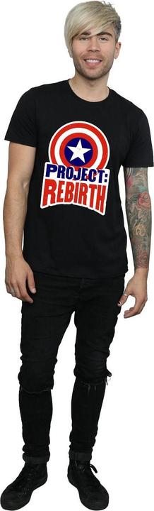 Actual product image Mens Captain America Project Rebirth T-Shirt (M)