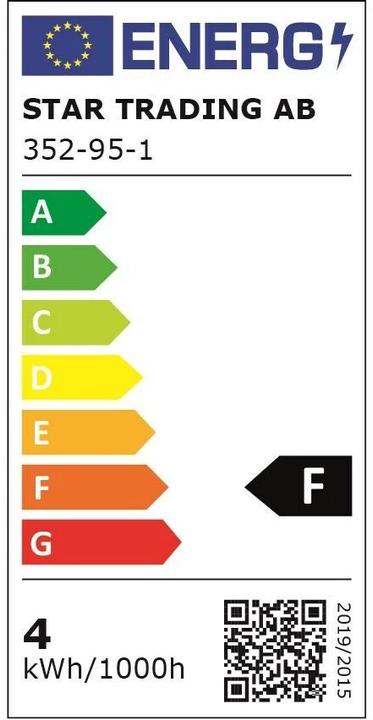 Energie-Label Star Trading Top (E27, 4 W, 350 lm, 1 x, F)